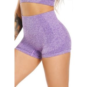 Seamless Yoga Shorts High Waist Tummy Control Workout Yoga Gym Shorts